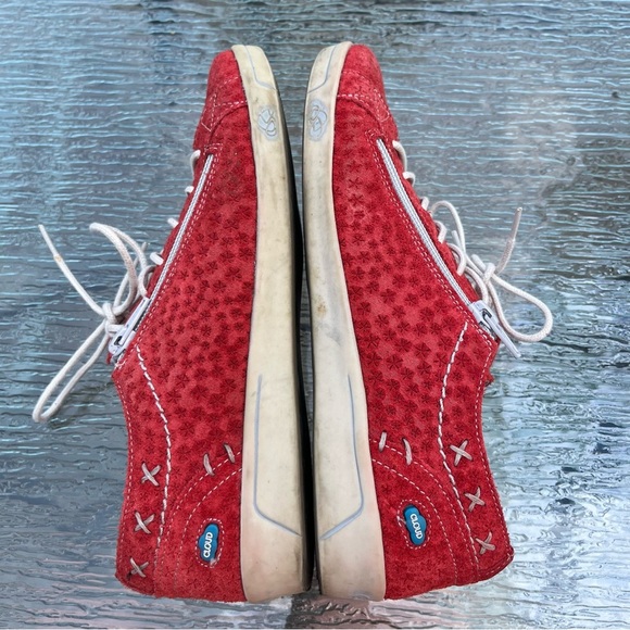 Cloud Adeline Aika Red Suede Lace/Zip Up Sneakers - Picture 5 of 16